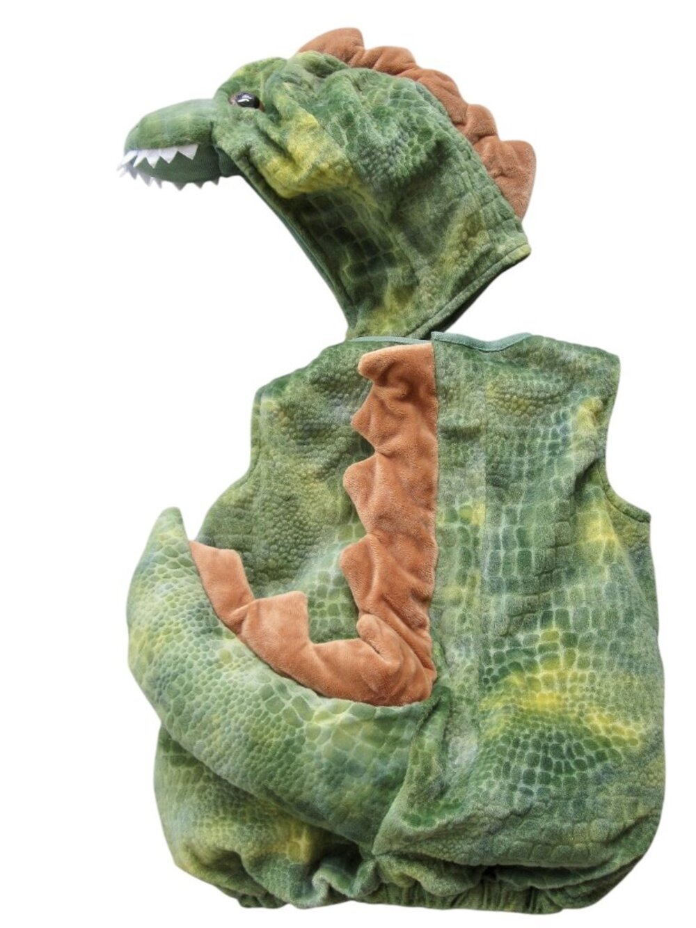 Green Alligator Dino Costume Shaggy Baby Bubble Size 12-18 Mos Cosplay Halloween